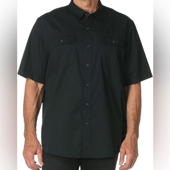 Wrangler Men’ Short Sleeve Work Shirt - Picture 1 of 6